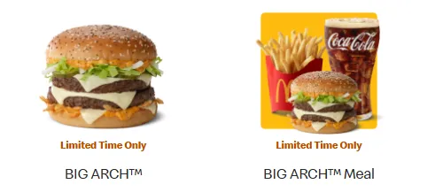 The Big Arch (Limited Time Only) Prices