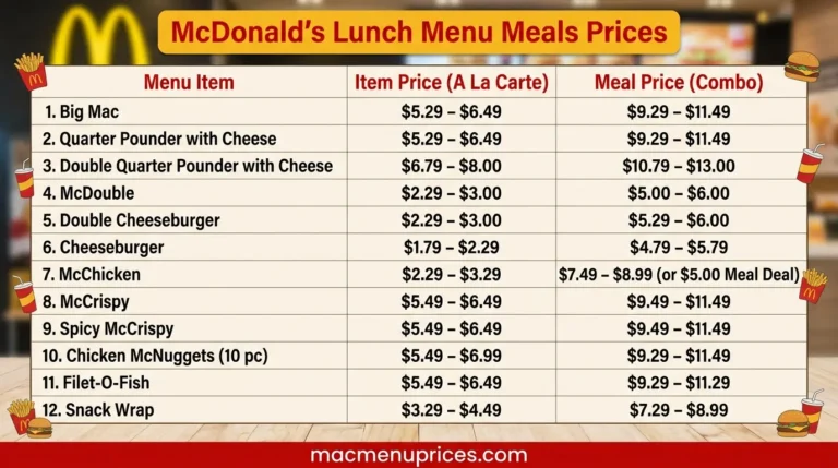 McDonald's Lunch Menu With Prices 2026: Deals & Combos 2 McDonald_lunch_menu_prices