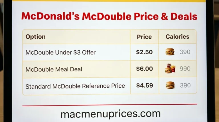 McDonald’s McDouble Price: $2.50 Deal and Calories 3 McDonald’s McDouble Price and calories