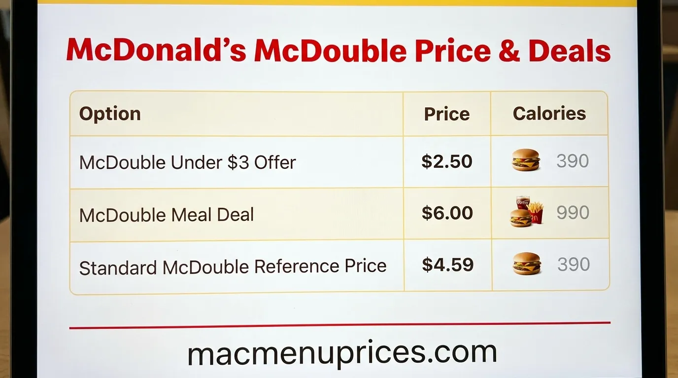 McDonald’s McDouble Price and calories