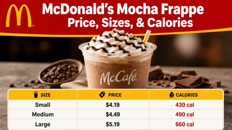 McDonald’s Mocha Frappe Price: Sizes, Calories and Nutrition 2 McDonald’s Mocha Frappe Price: Sizes, Calories and Nutrition