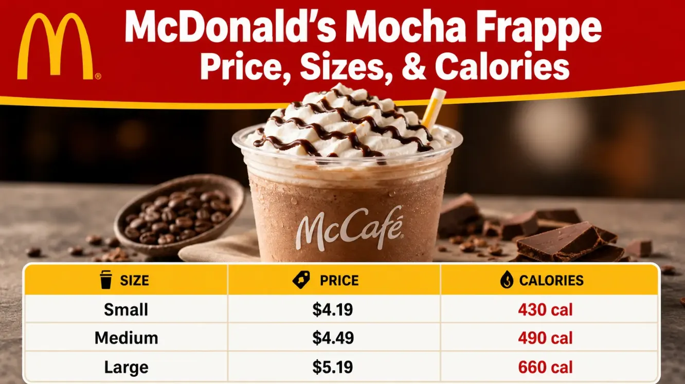 McDonald’s Mocha Frappe Price: Sizes, Calories and Nutrition